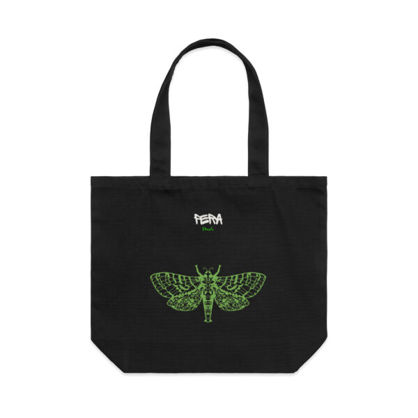 Pūriri Moth - Shoulder Tote Black Thumbnail