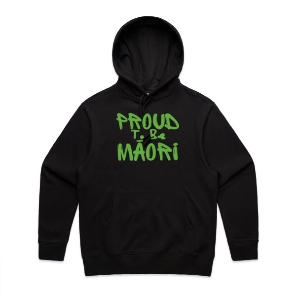 Proud to be Māori (Kākāriki) - Mens Heavy Hood Thumbnail