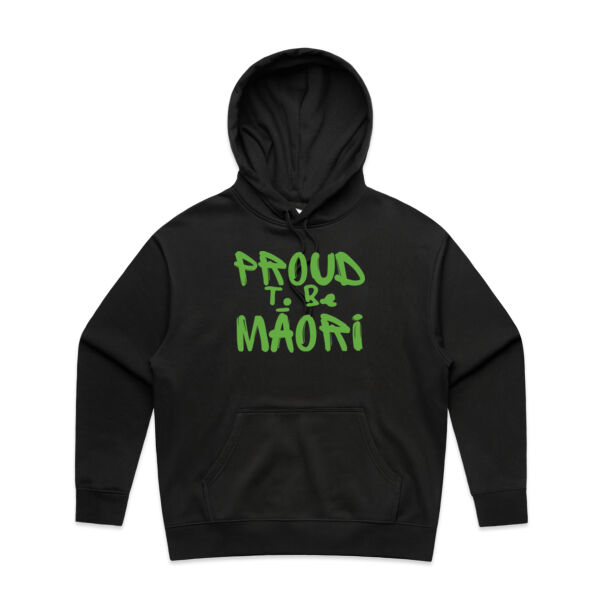 Proud to be Māori (Kākāriki) - Womens Heavy Hood Thumbnail